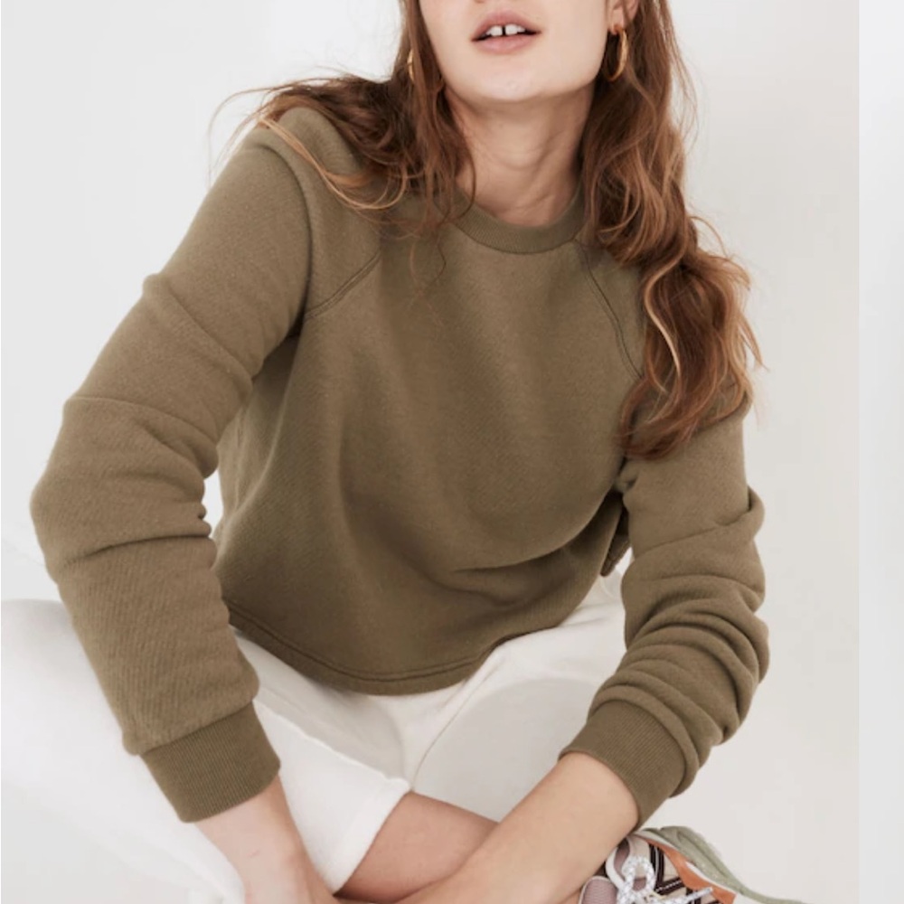 Madewell Olive Crewneck Sweatshirt